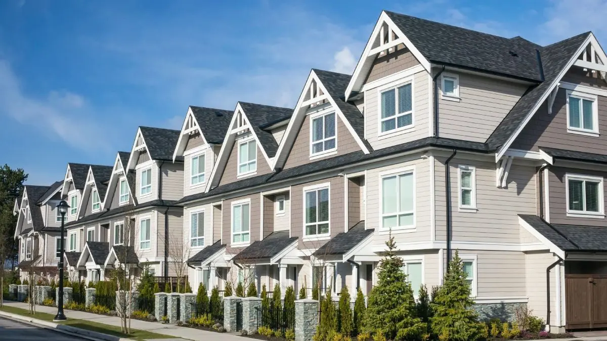 Modern townhouse complex